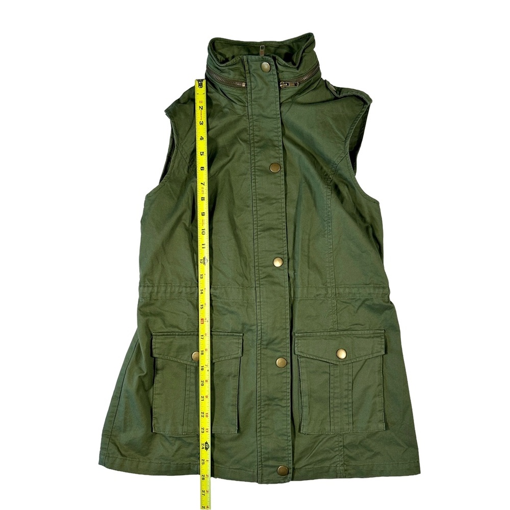 Market & Spruce Women’s Olive Green Utility Vest Hooded Size Small (NWT) - Picture 7 of 10